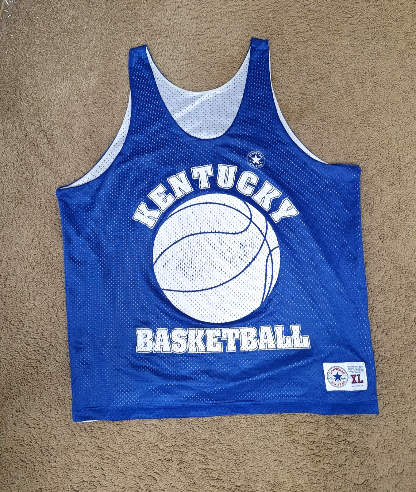 Vintage Converse Kentucky Wildcats Basketball Reversible Jersey 90s Made In Usa